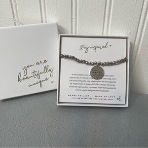 NIB Silver Inspirational Stretchable Bracelet